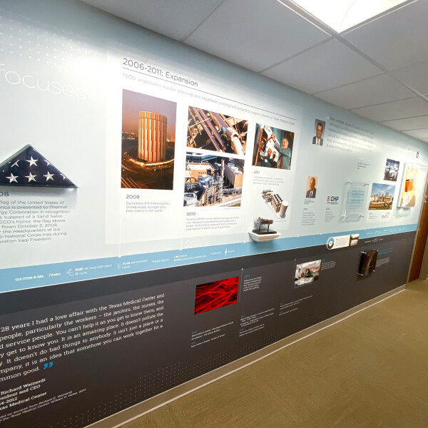 The timeline's second wall brings viewers through 2019.