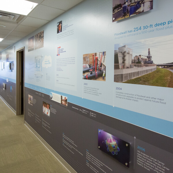The first timeline wall brings viewers through 2007.